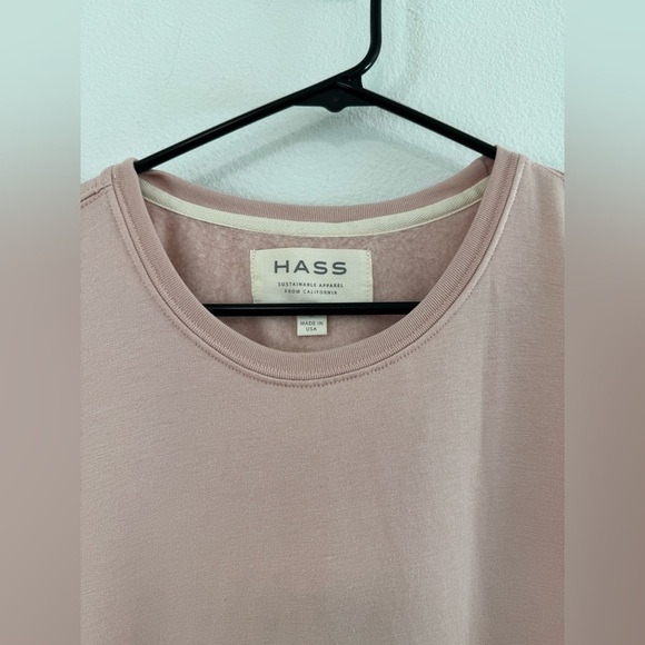 NWT Hass California Sustainable Fleece Rosewater Pink T-Shirt Dress Size M - Picture 6 of 16